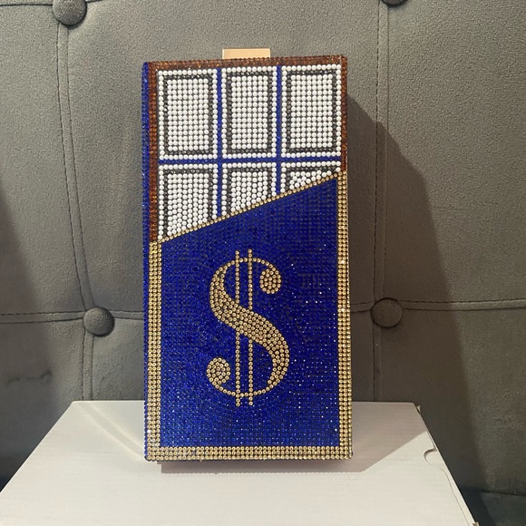 GRIPLT Bling Chocolate Diamands Monye Purses and handbag Rhinstone., - Picture 1 of 5